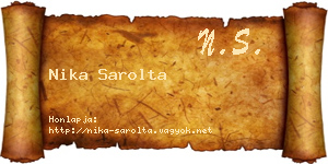 Nika Sarolta névjegykártya