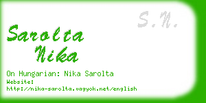 sarolta nika business card